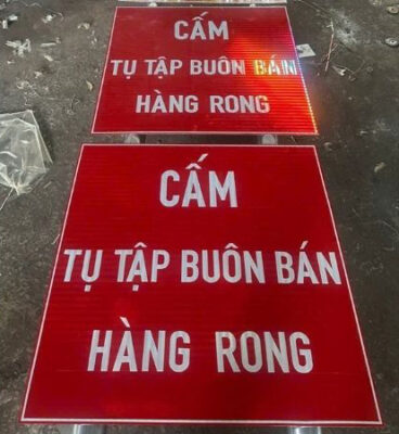 Cơ Khí Xây Dựng SG – Chuyên sản xuất biển báo cấm họp chợ uy tín, chất lượng