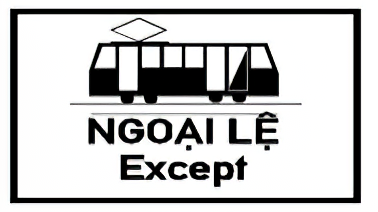 Biển phụ quy định loại xe được ngoại lệ