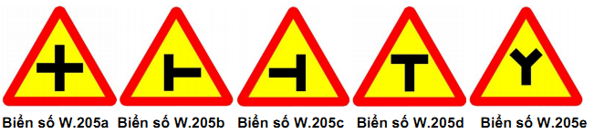 W.205 (a, b, c, d, e) – Đường giao nhau cùng cấp