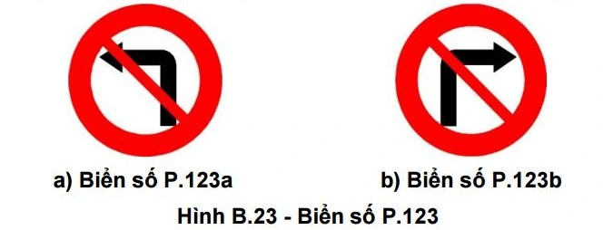 Biển báo cấm rẽ trái, cấm rẽ phải