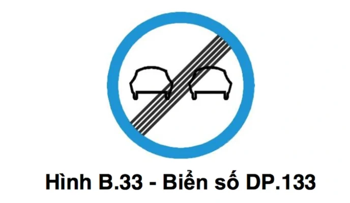 Biển DP.133 – Hết cấm vượt