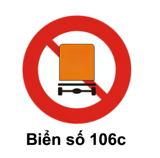 Biển báo P.106c – Cấm xe chở hàng nguy hiểm