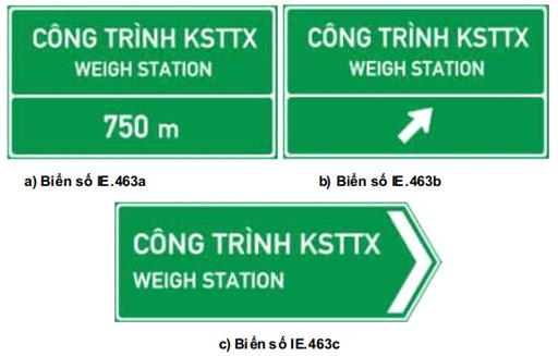 IE.463 (a, b, c) – Chỉ dẫn đến công trình kiểm soát tải trọng xe