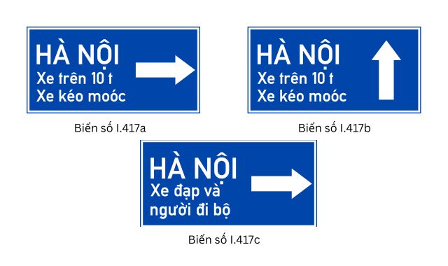Biển số I.417 (a,b,c)