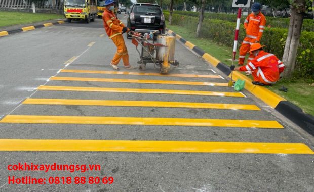 Quy trình và định mức thi công vạch giảm tốc chất lượng