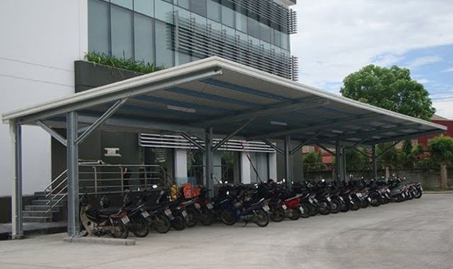 mẫu mái che bãi xe máy