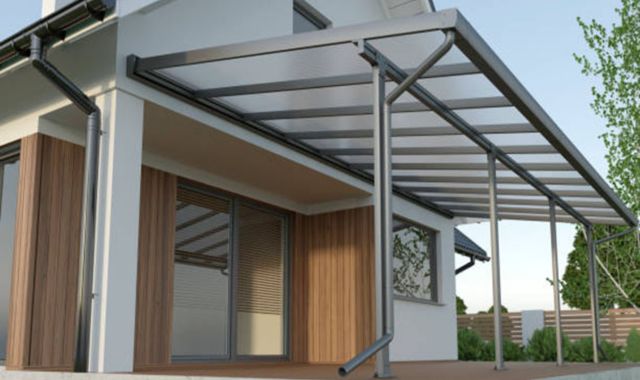 mái đón sân vườn kính nghệ thuật