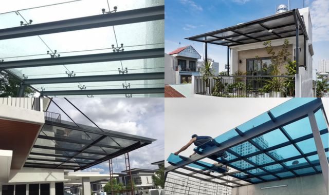 mẫu mái canopy kính đẹp