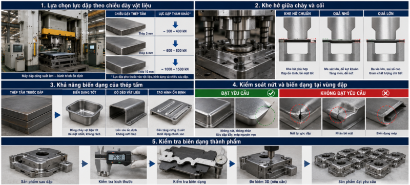 Gia Công Dập Thép Tấm Dày Cần Kiểm Soát Những Yếu Tố Gì?