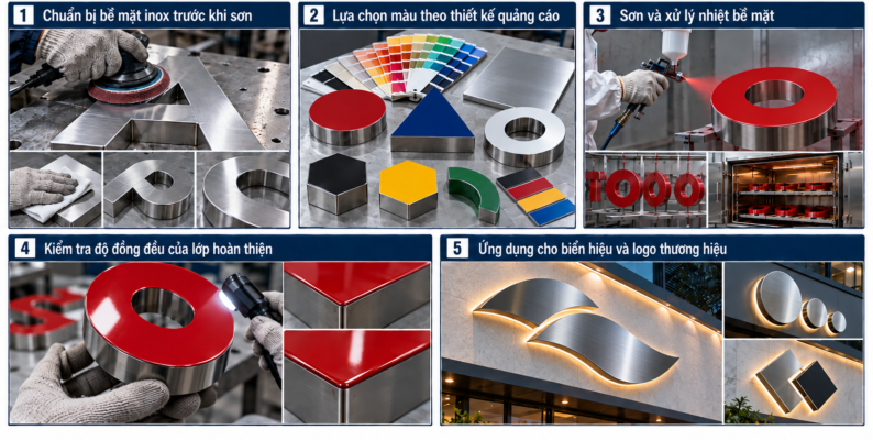 Gia Công Chữ Inox Sơn Hấp Nhiệt Có Ưu Điểm Gì?