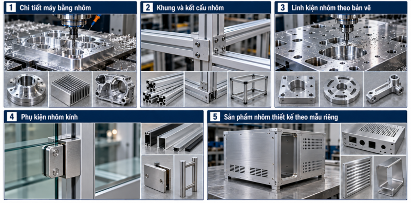 Gia Công Nhôm Theo Yêu Cầu Phù Hợp Với Những Sản Phẩm Nào?