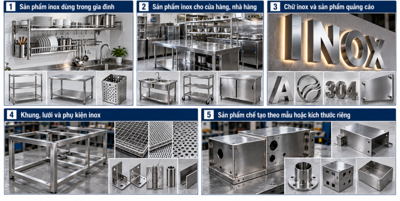 Gia Công Sản Phẩm Inox Theo Yêu Cầu Gồm Những Hạng Mục Nào?