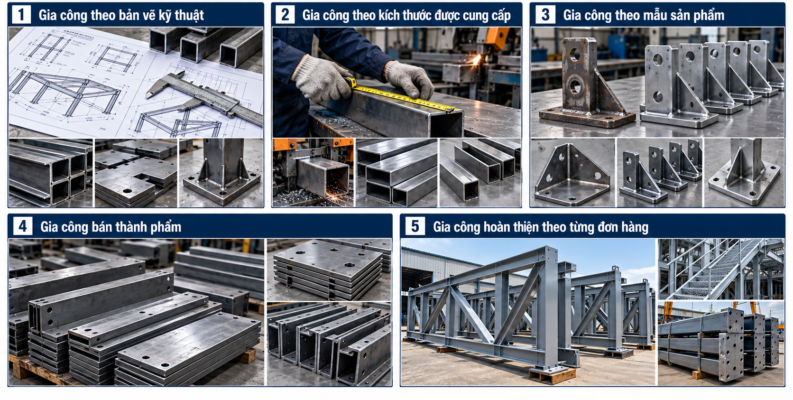Gia Công Sắt Thép Theo Yêu Cầu Có Những Hình Thức Nào?
