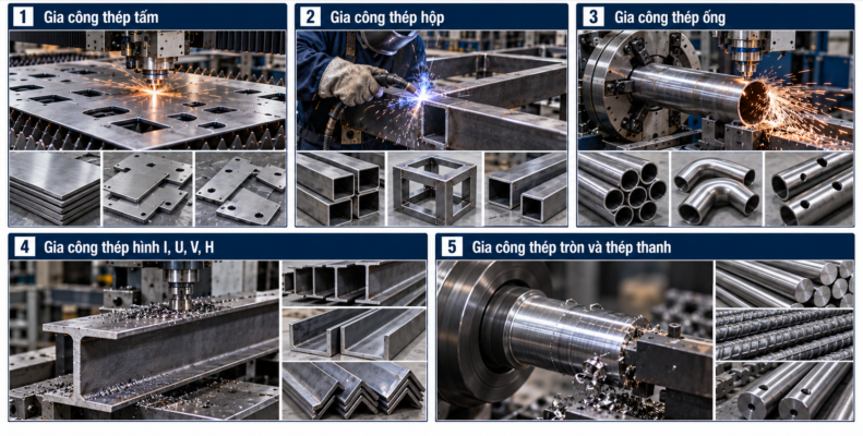 Những Loại Sắt Thép Thường Được Nhận Gia Công