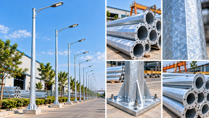 Báo Giá Cột Đèn Chiếu Sáng Mạ Kẽm Nhúng Nóng